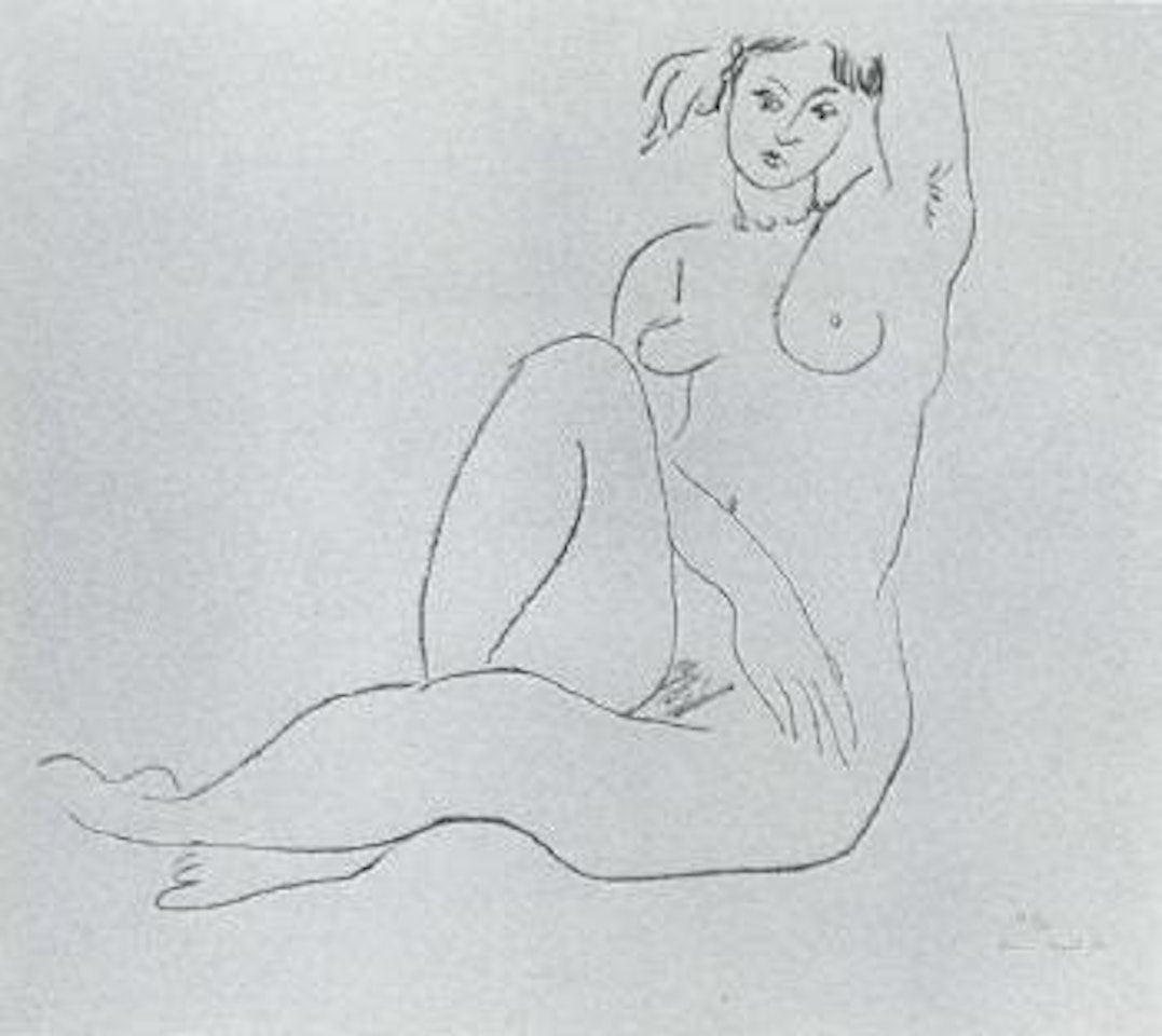 Nu assis, bras gauche sur la tete by Henri Matisse