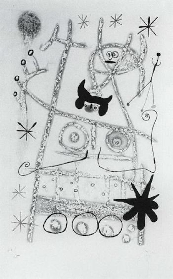 Les forestiers, blue by Joan Miró