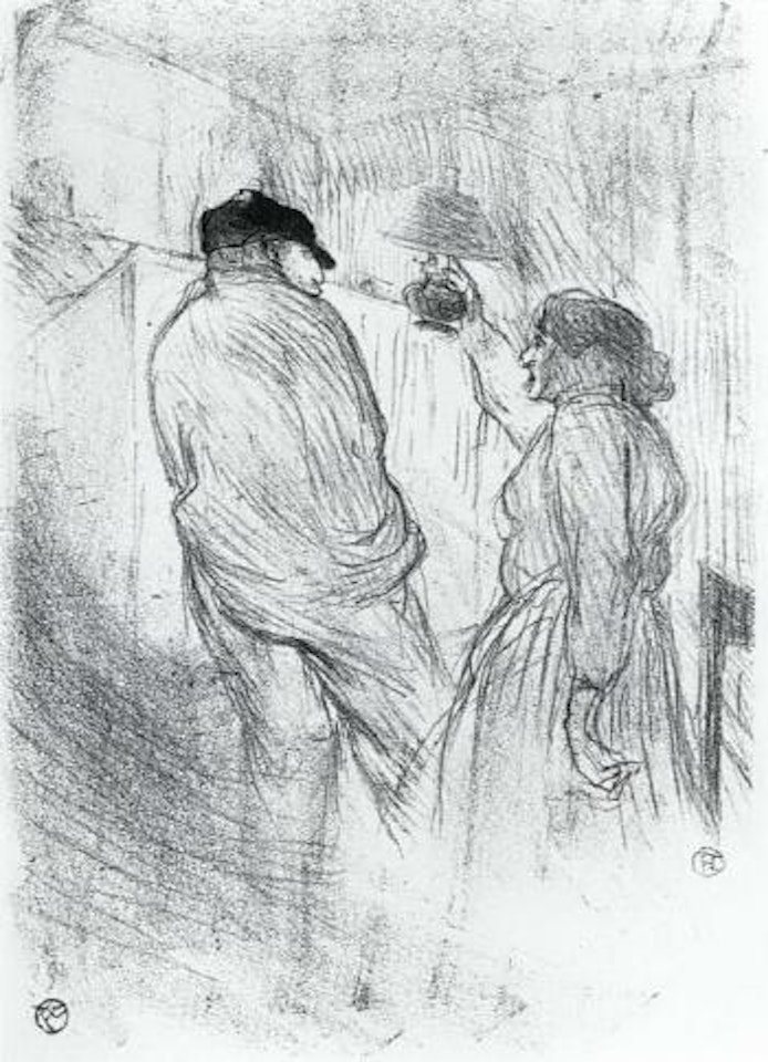 Au Theatre Libre, Antoine dans 'L'Inquietude' by Henri de Toulouse-Lautrec