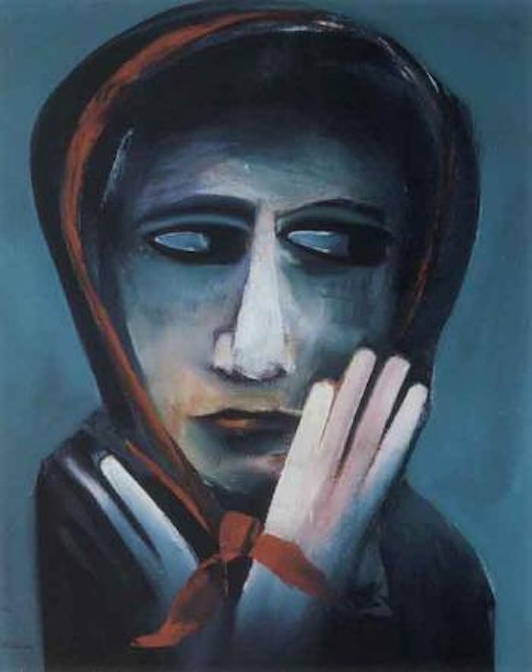 The red scarf by Charles Blackman