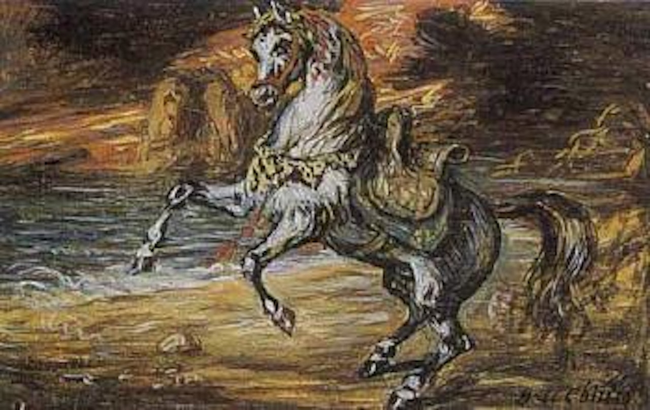 Cavallo spaventato dalla tempesta by Giorgio de Chirico