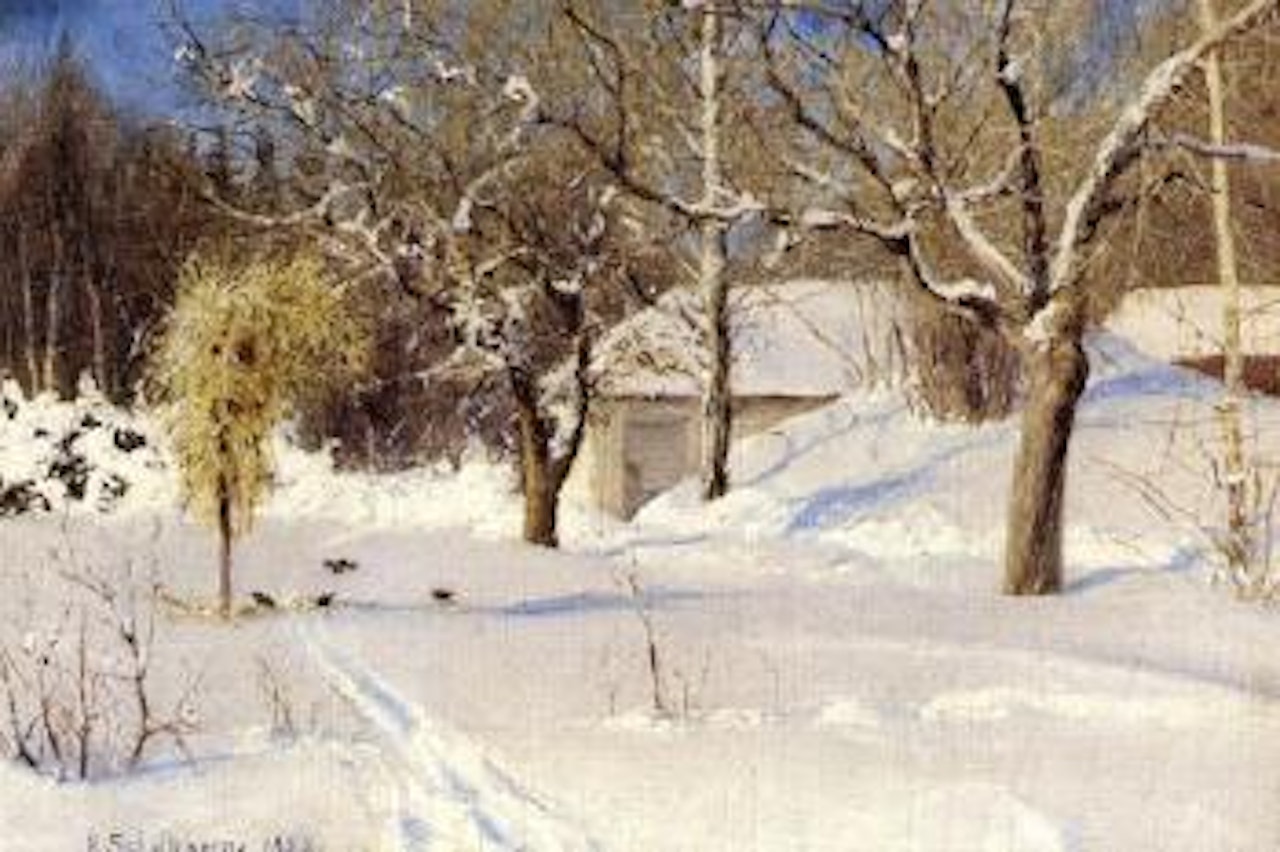 Sunny winter's day by Anshelm Schultzberg