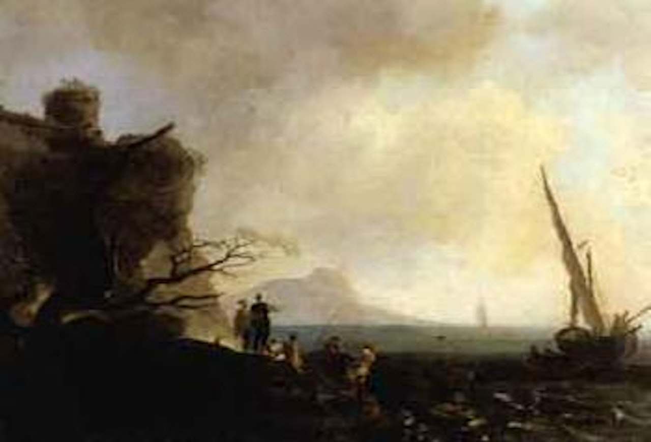 Fishermen by the Mediterranean by Claude Joseph Vernet