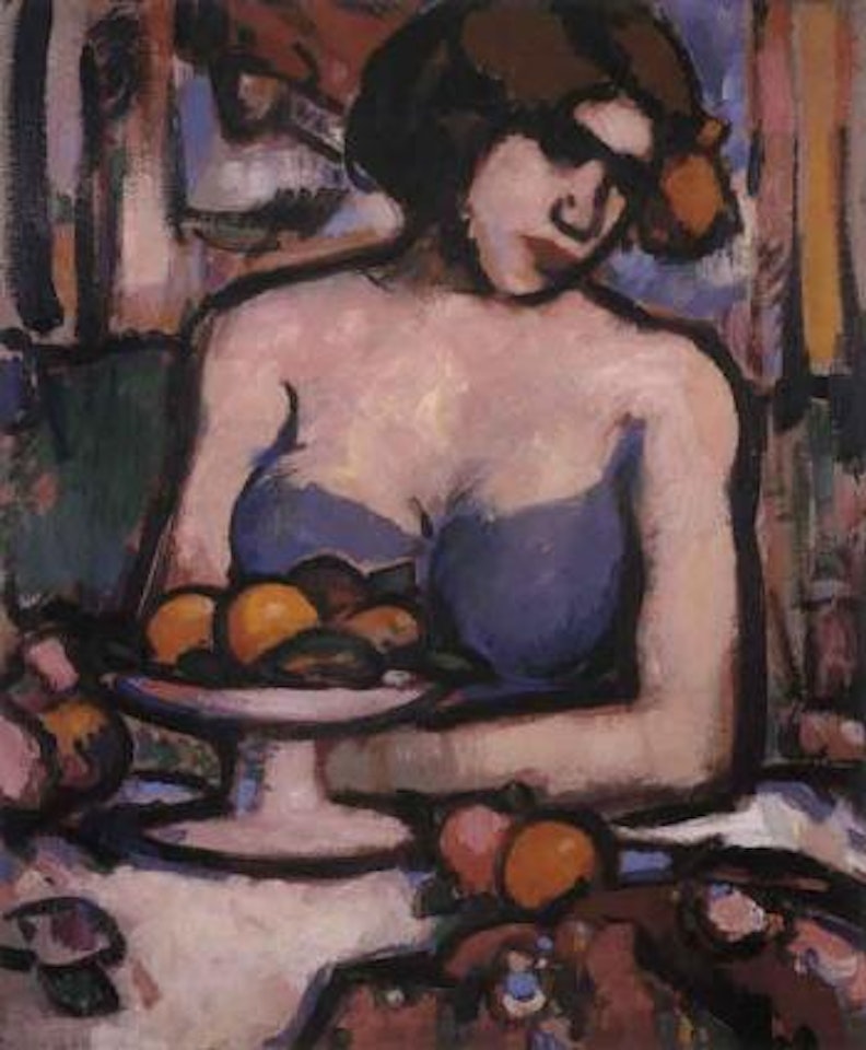 Girl and fruit by John Duncan Fergusson