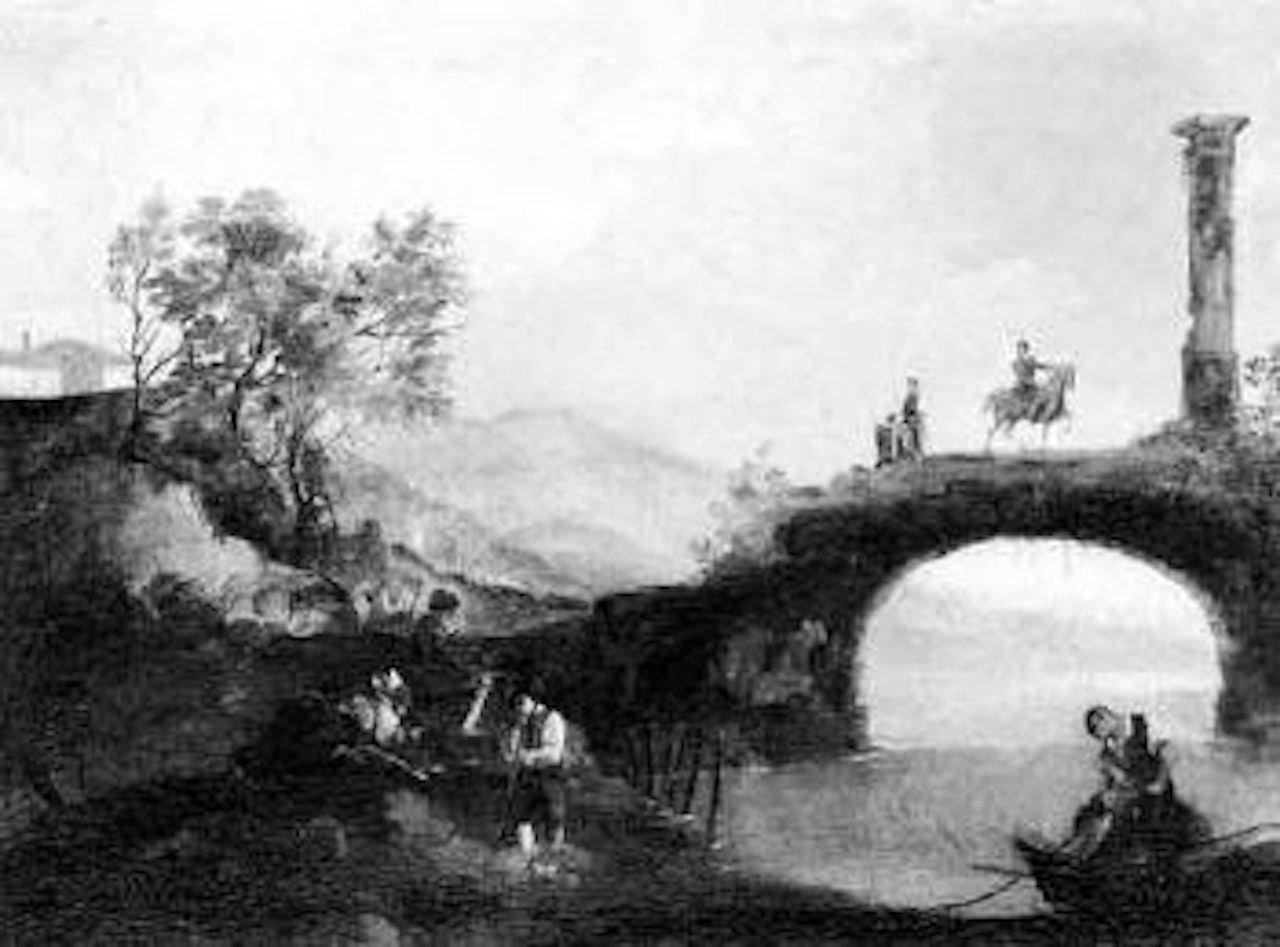Paesaggio con figure by Giuseppe Bernardino Bison