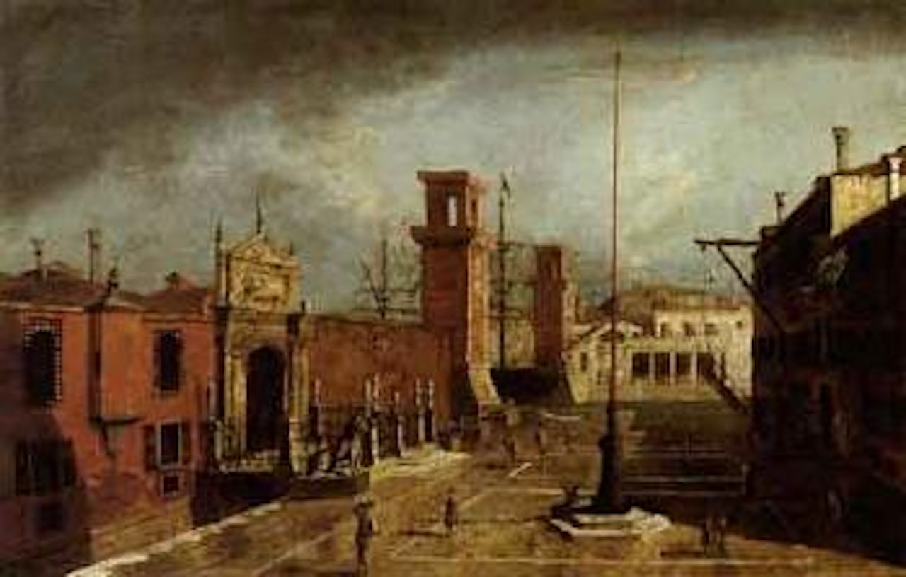 Venice, l'Arsenale e l'isola di San Giorgio by Venetian School