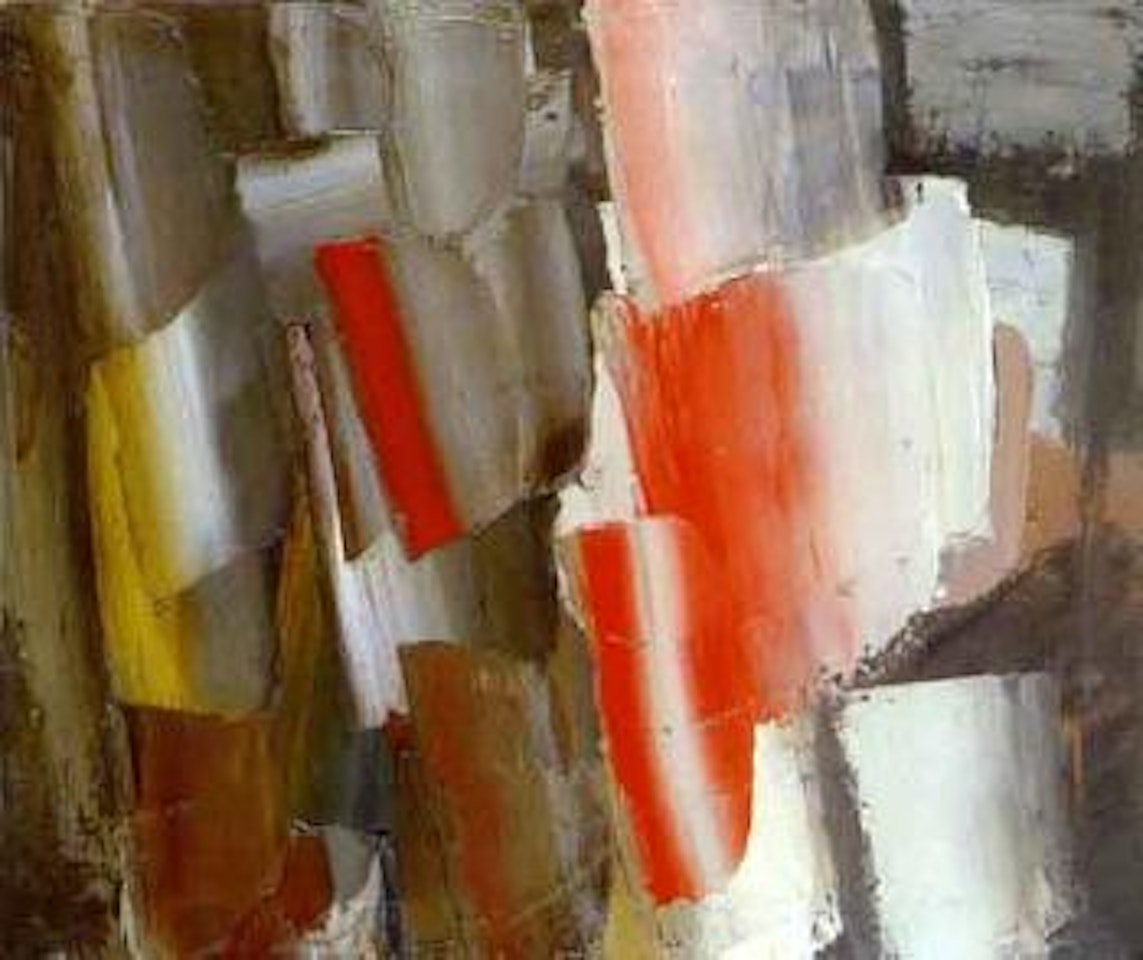 Composizione rosso su grigio by Alfredo Chighine
