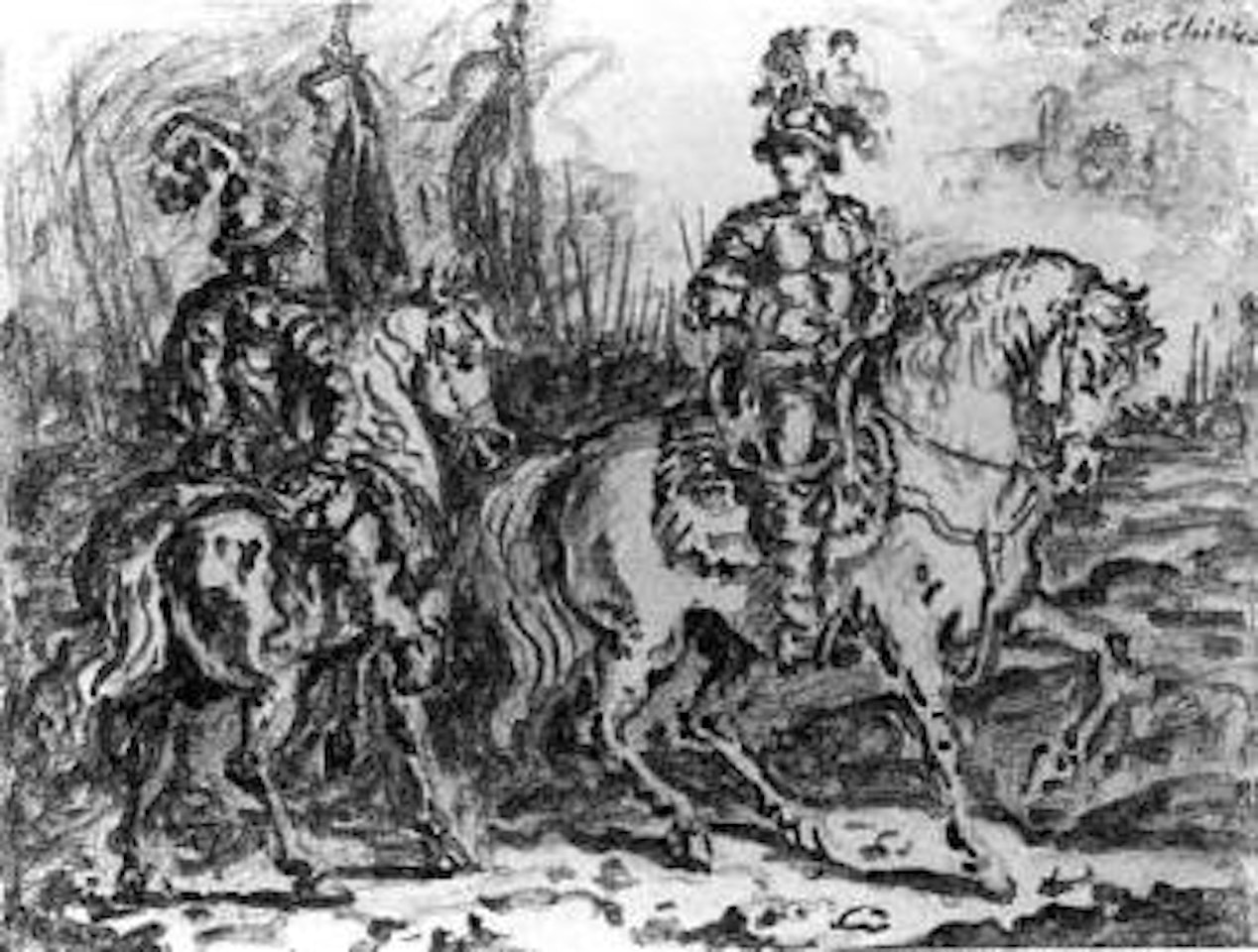 Cavalieri in armatura by Giorgio de Chirico
