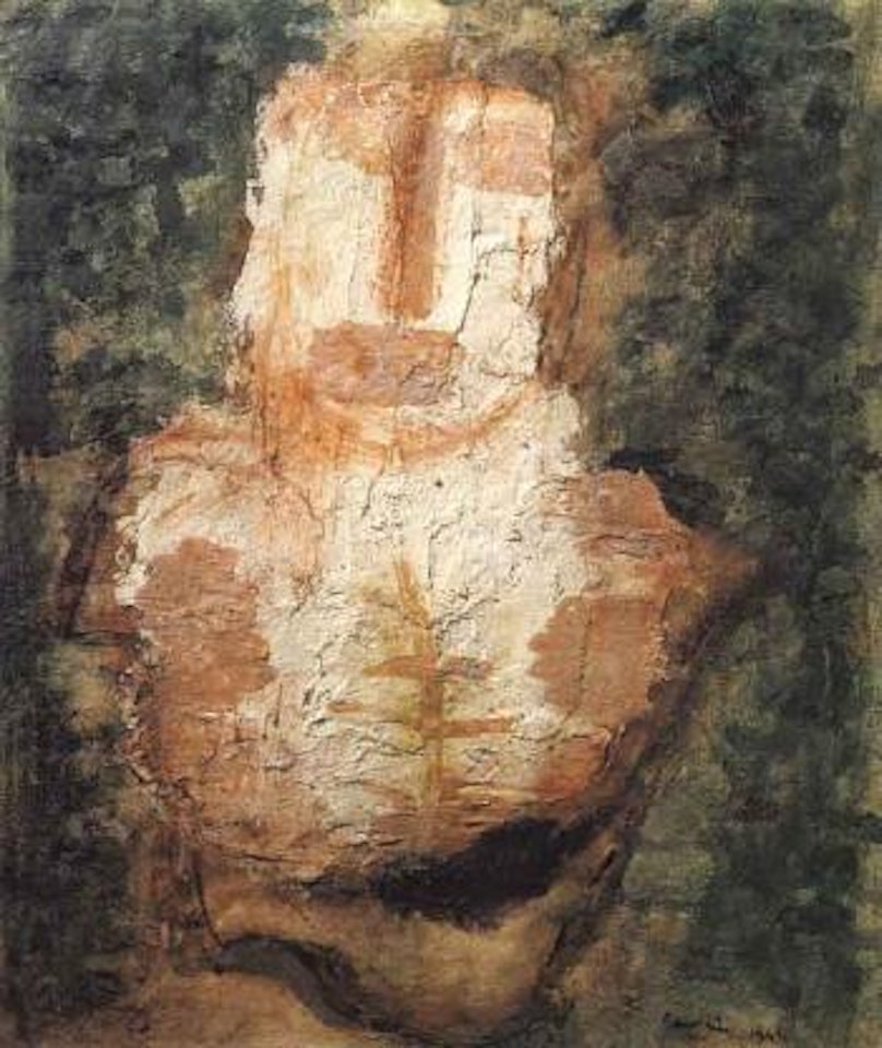 Tete d'otage no 3 by Jean Fautrier