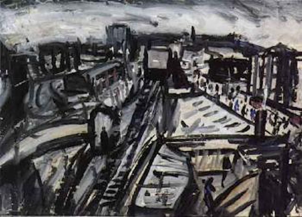 Dalston junction with ridley road by Leon Kossoff