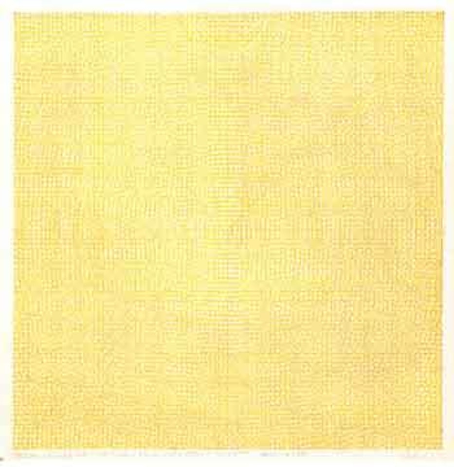 Yellow circles, grid and arcs from our sides by Sol LeWitt