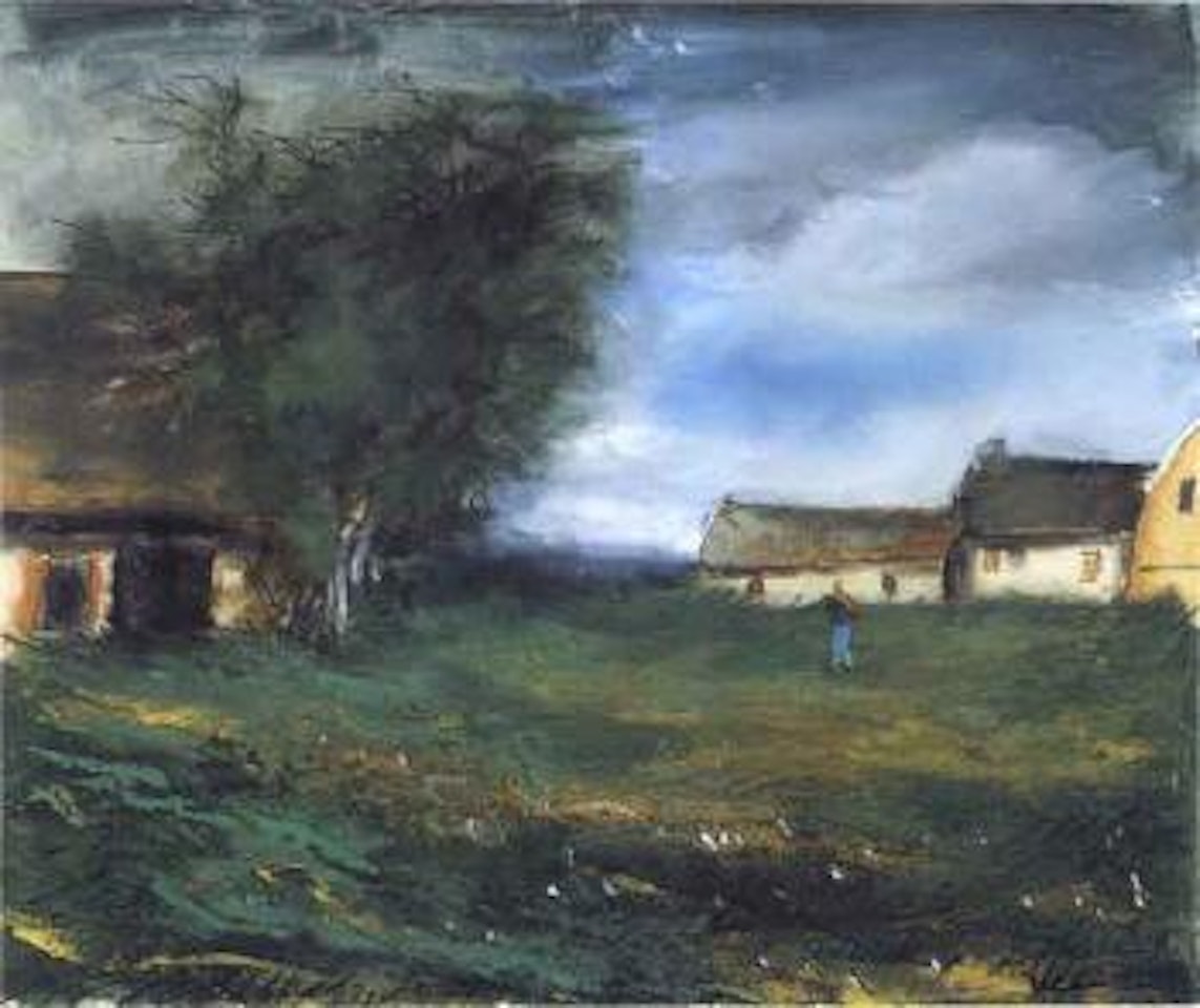 Femme dans une cour de ferme by Maurice de Vlaminck