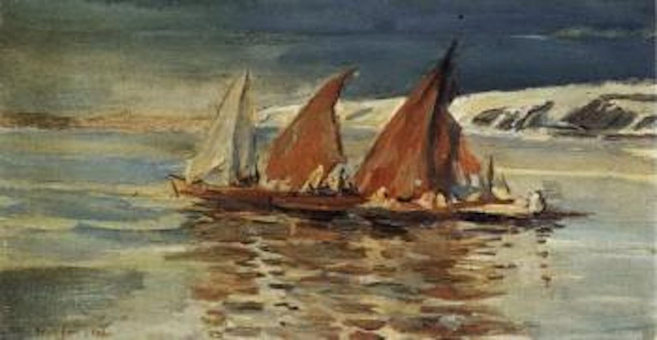 Sailing boats by Konstantin Alekseevich Korovin