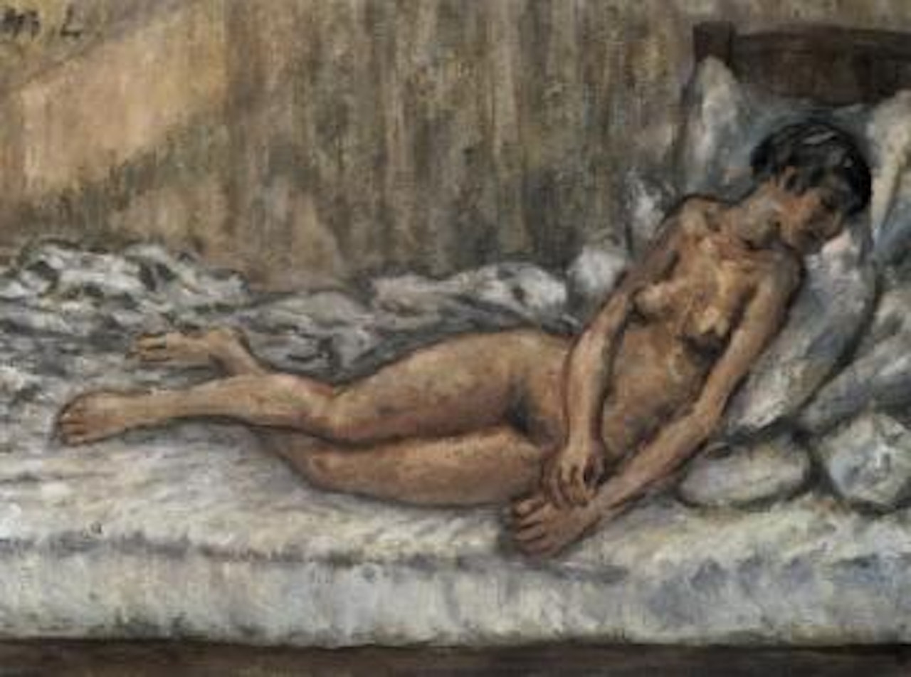Sleeping nude by Mikhail Larionov
