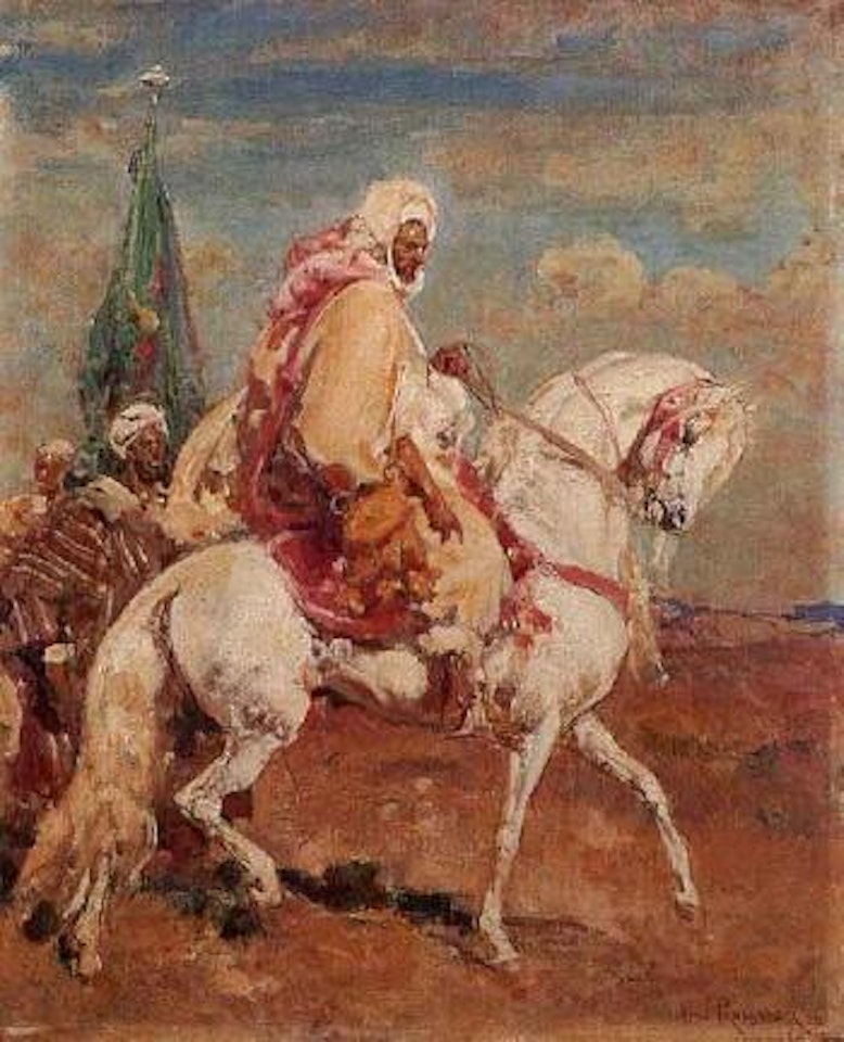 Avalon on a white horse by Henri Émilien Rousseau