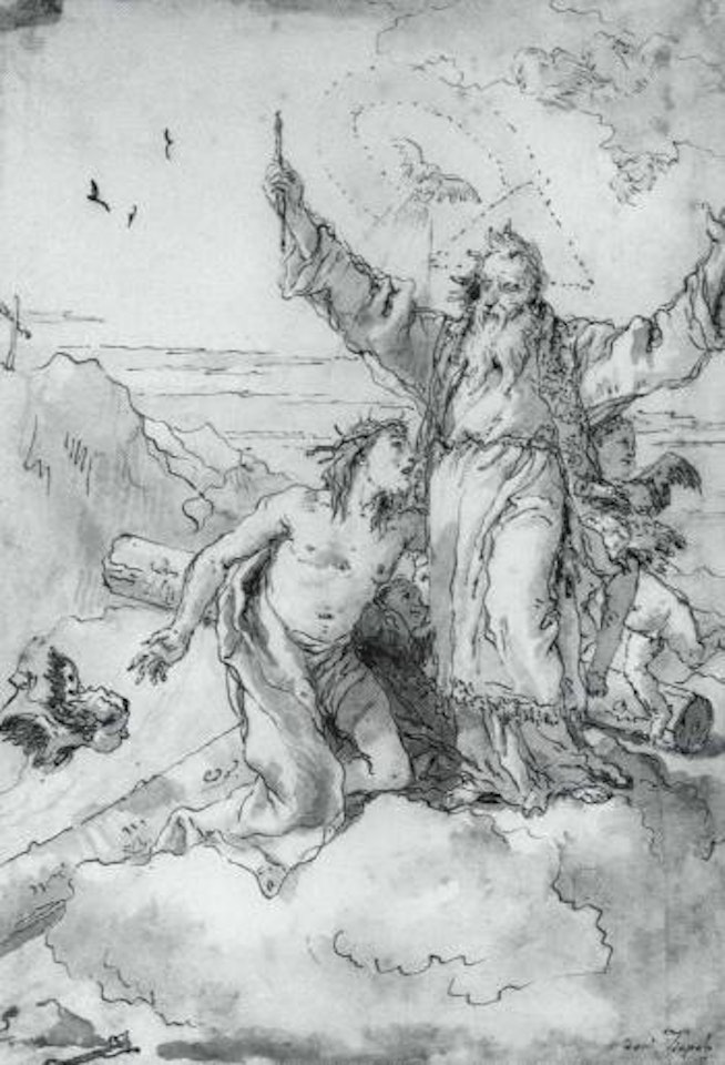 Christ received into Heaven by Giovanni Domenico Tiepolo