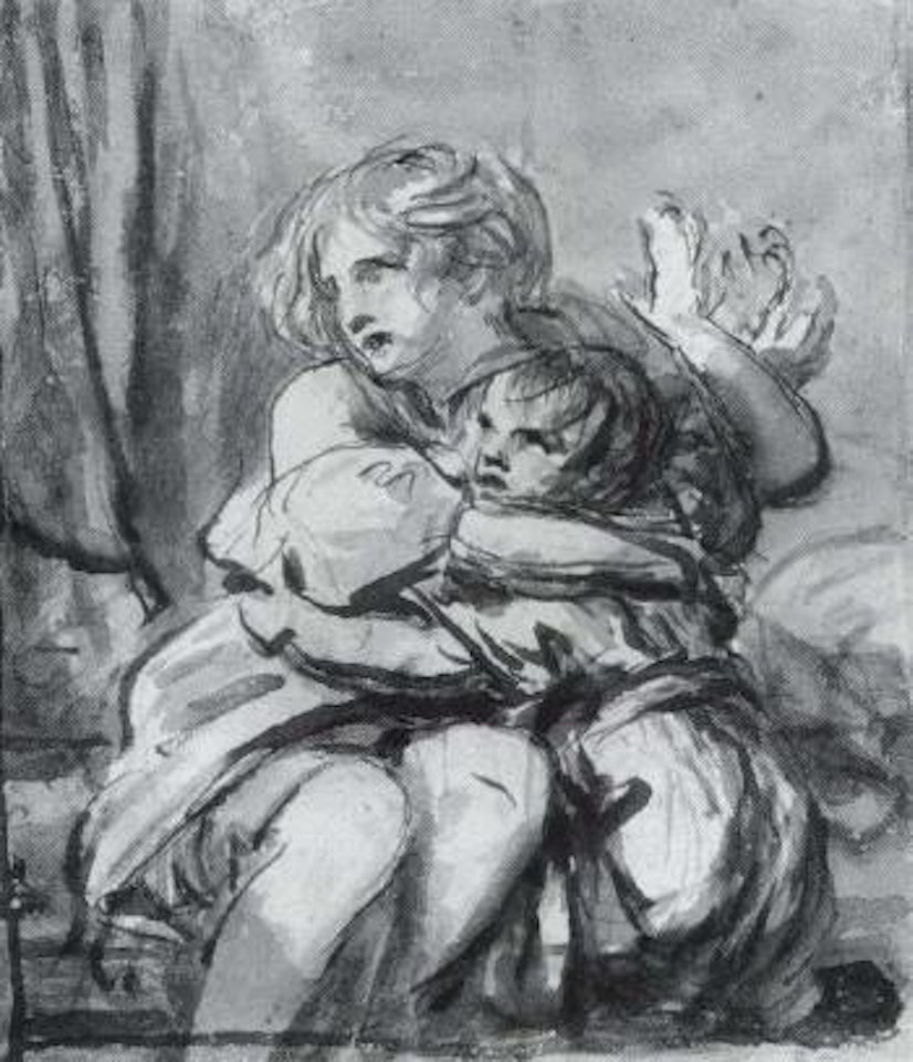 Study of impoverished mother and child by Jean-Baptiste Greuze