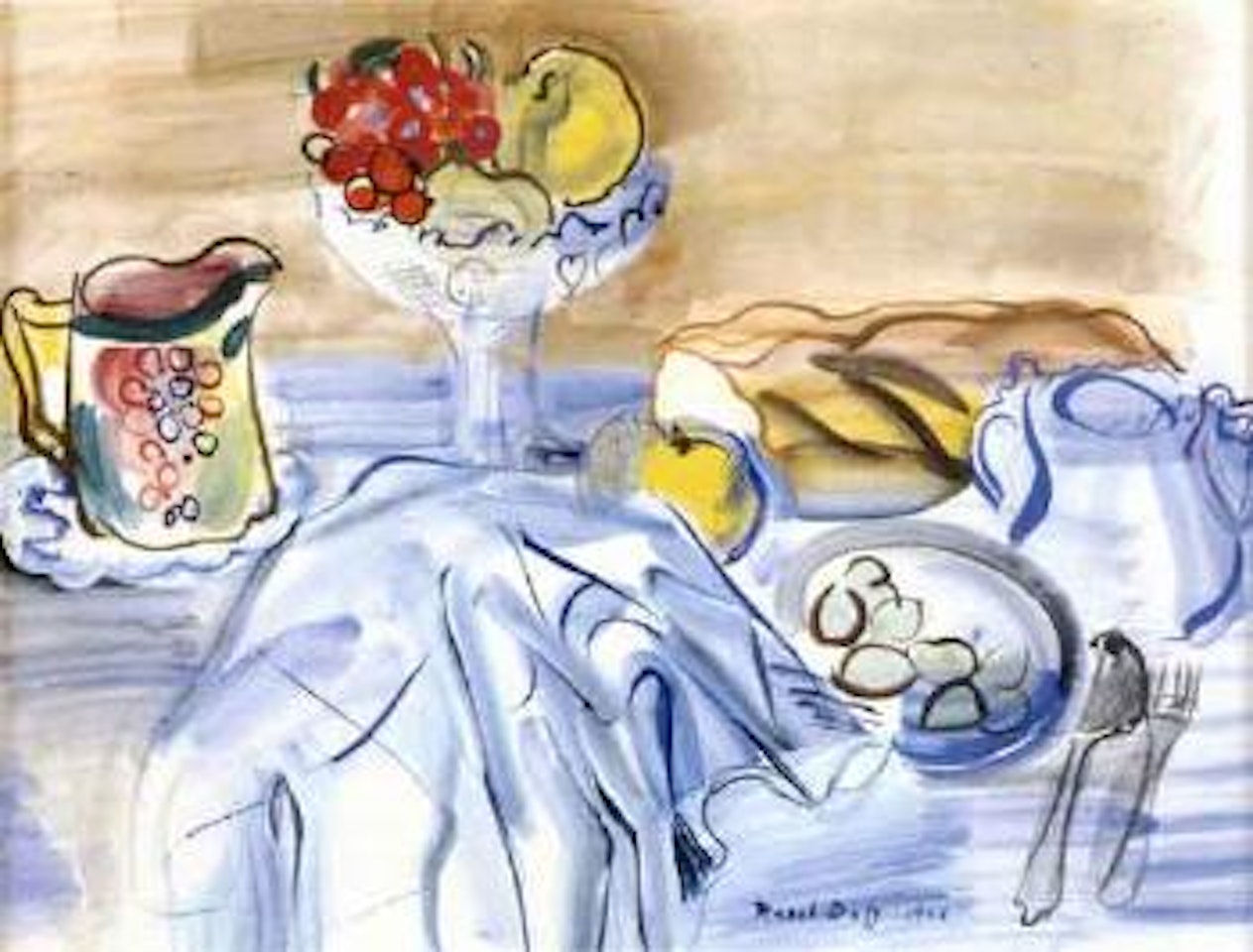 Nature morte au compotier by Raoul Dufy