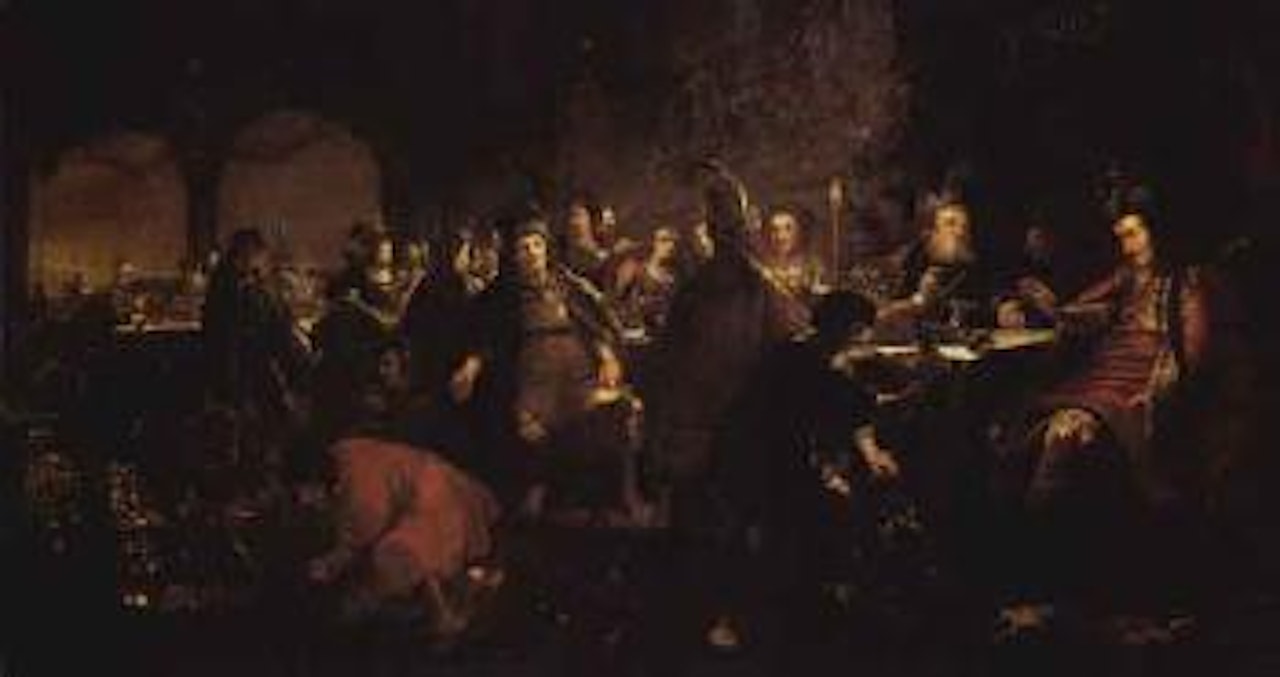 Plague of frogs in Egypt by Attributed to Rembrandt Harmensz van Rijn