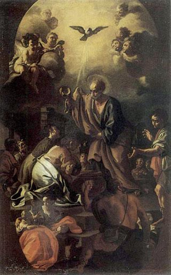 Baptism scene by Francesco Solimena