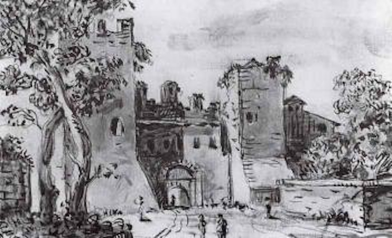 View of Porta San Lorenzo, Rome by Giorgio de Chirico