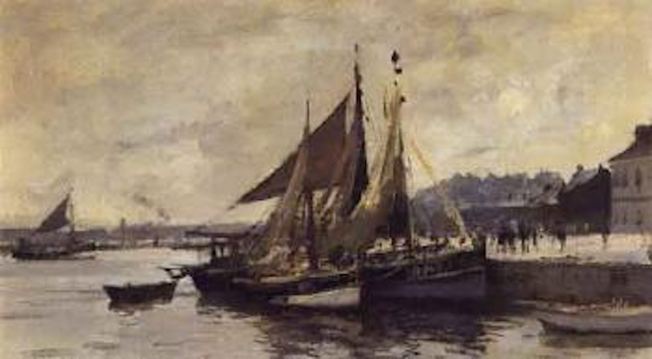 Fishing boats, Honfleur by Edward Seago
