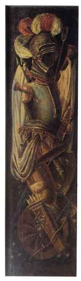 Still life with Thurn and Taxis arms and armour by Italian School