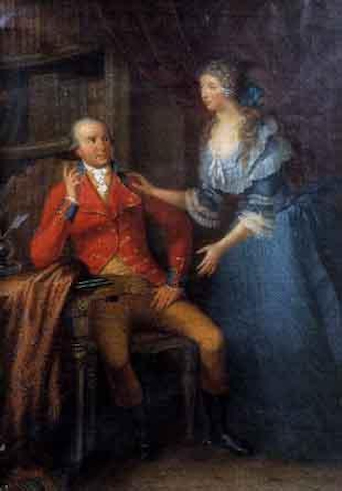 Couple in interior by English School