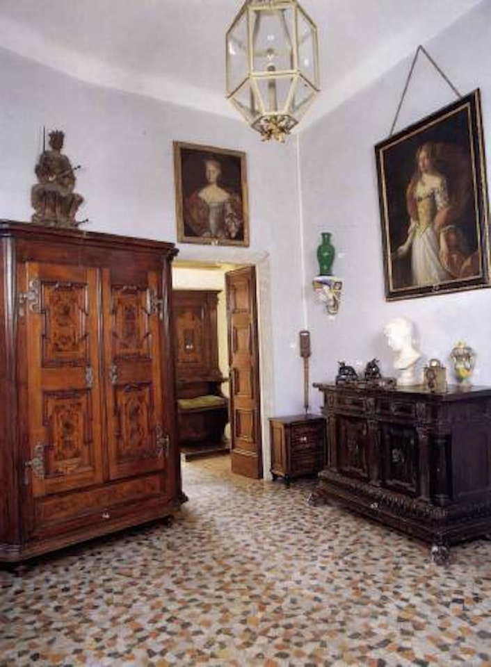 Portrait of lady with fan by Italian School