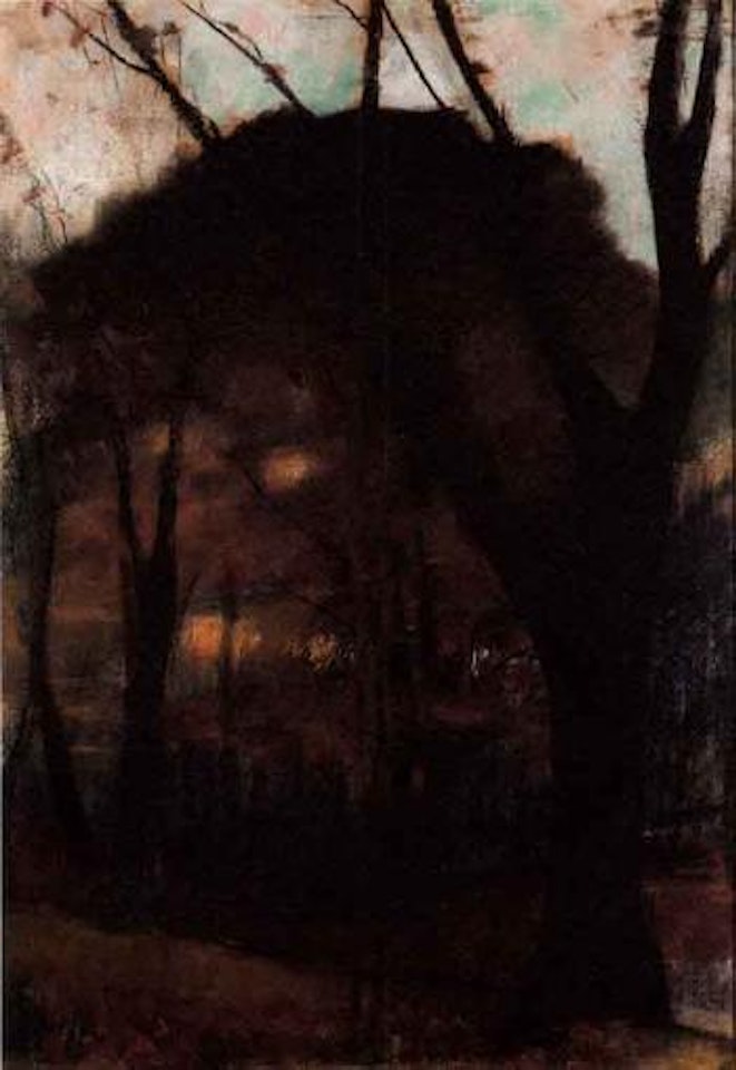Autumn wood by Lake Schlachten by Lesser Ury