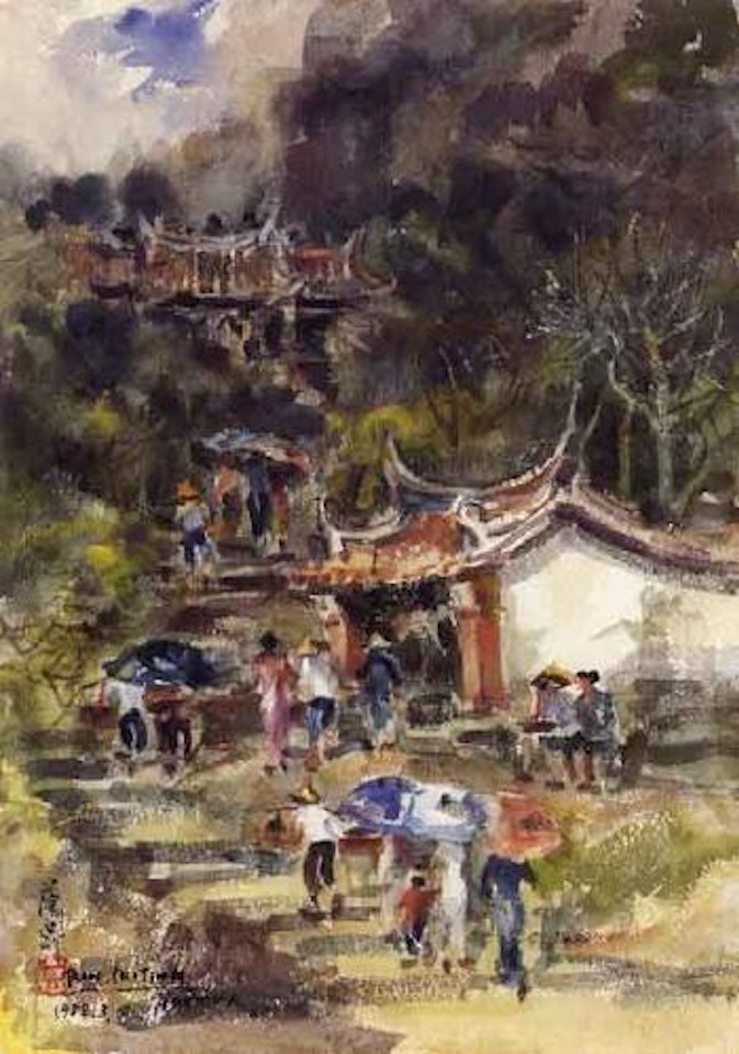 The temple path by Ran In-Ting (Lan Yinding)