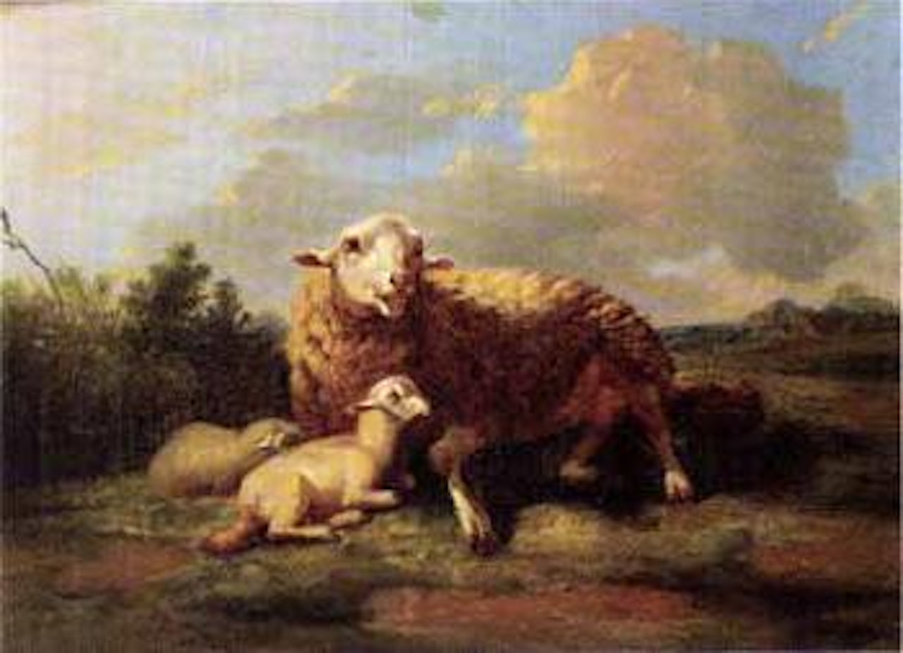 Sheep in open landscape by Eugène Joseph Verboeckhoven