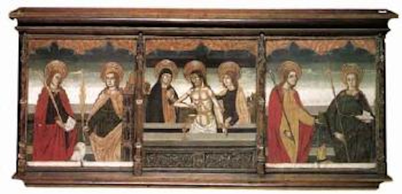 Christ at the Tomb with Virgin and Saints by Spanish School