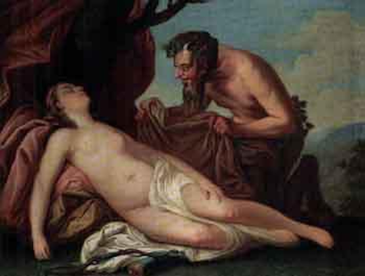 Satyr surprising Diana sleeping after the chase by Jean François de Troy
