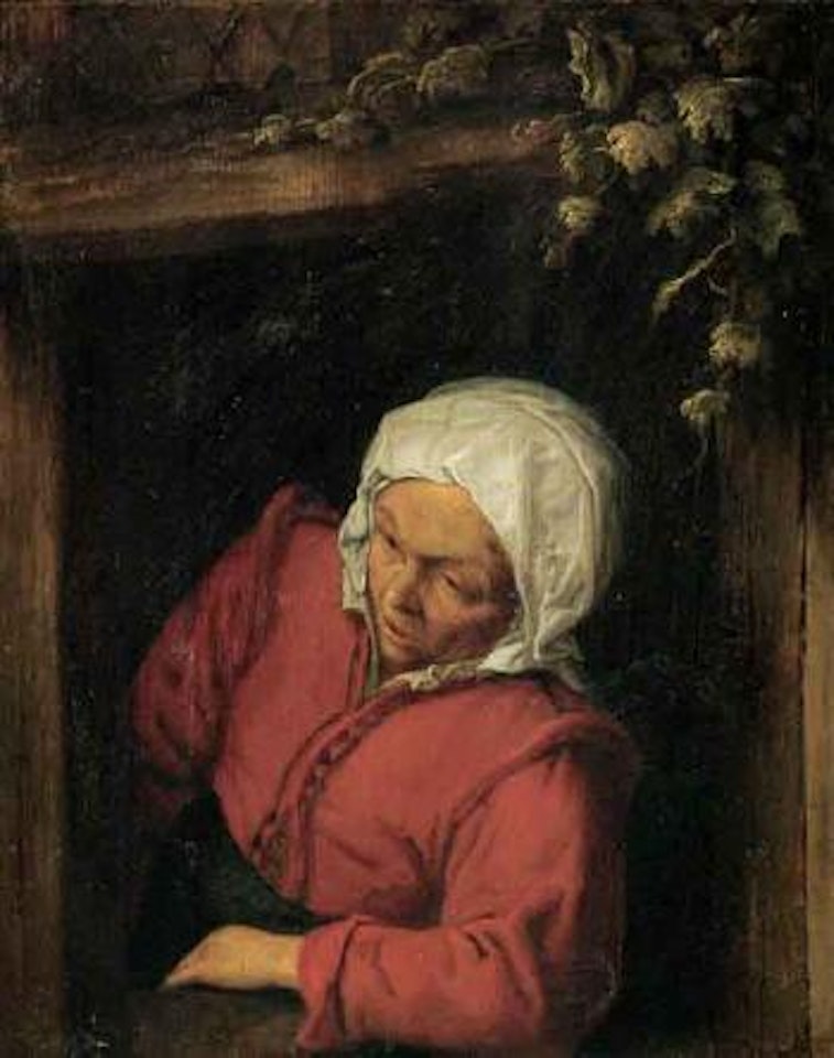 Peasant woman at casement by Adriaen van Ostade