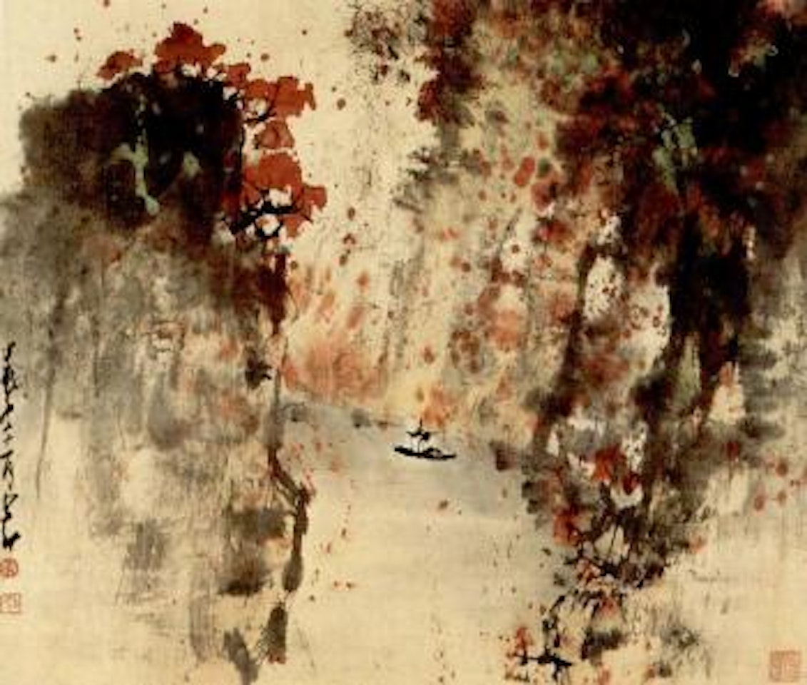 Boating scene by Zhao Shao'ang