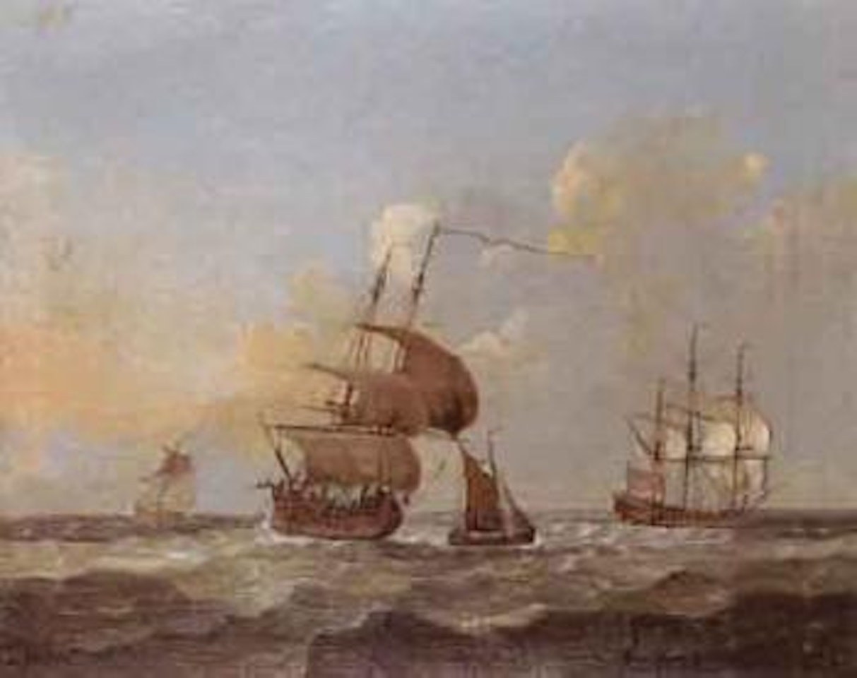 British men-o-war off Dover. Men o-war in the Channel by Francis Swaine