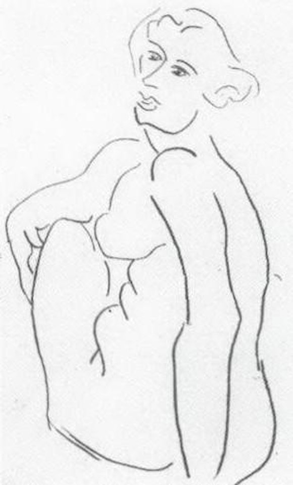 Nu assis, le dos vu de trois quarts by Henri Matisse