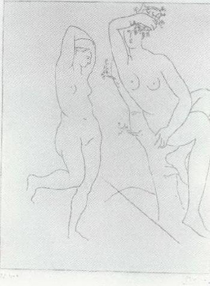 Deux femmes nues dans un arbre by Pablo Picasso