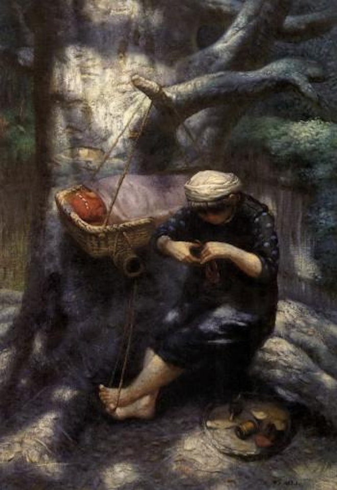 Mother and son by Luo Zhongli