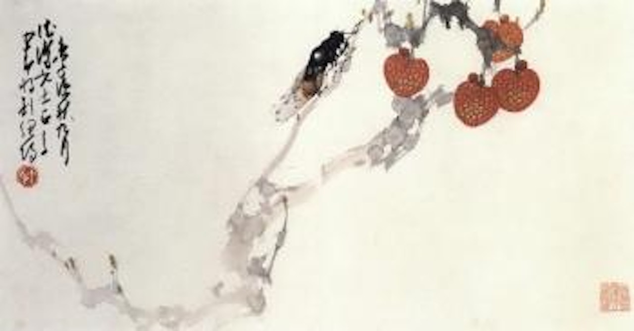Cicada and Lizhi by Zhao Shao'ang
