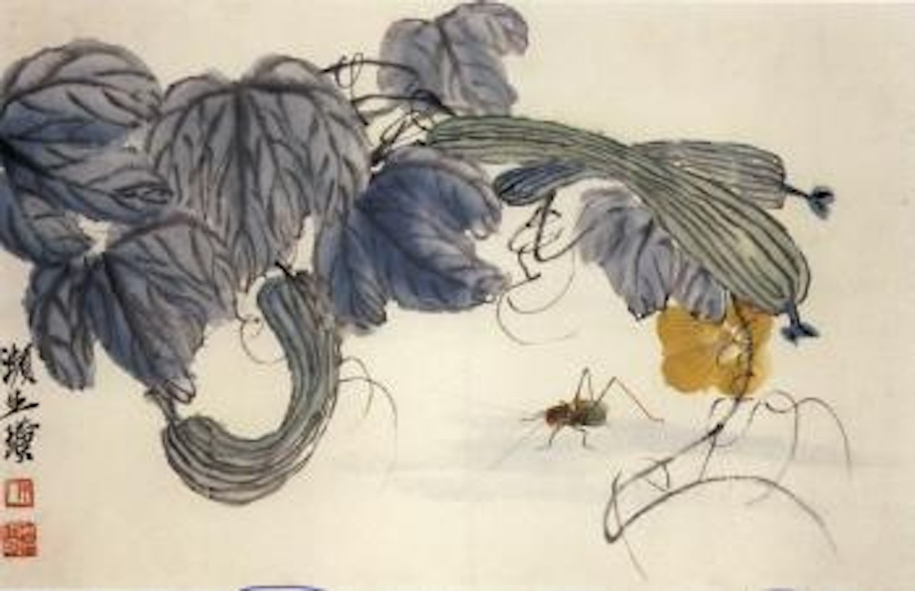 Circket and vegetable by Qi Baishi