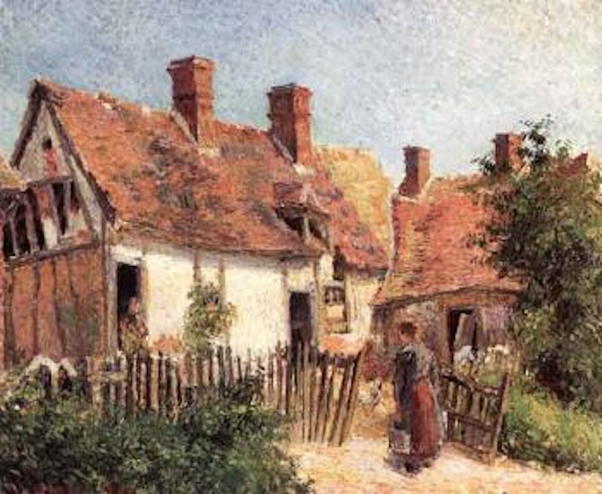 Vieilles maisons a Eragny by Camille Pissarro