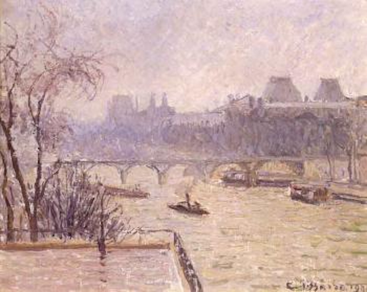 La Seine a Paris, vue du Pont-Neuf by Camille Pissarro