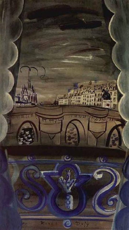 Fenetre ouverte sur le pont neuf by Raoul Dufy