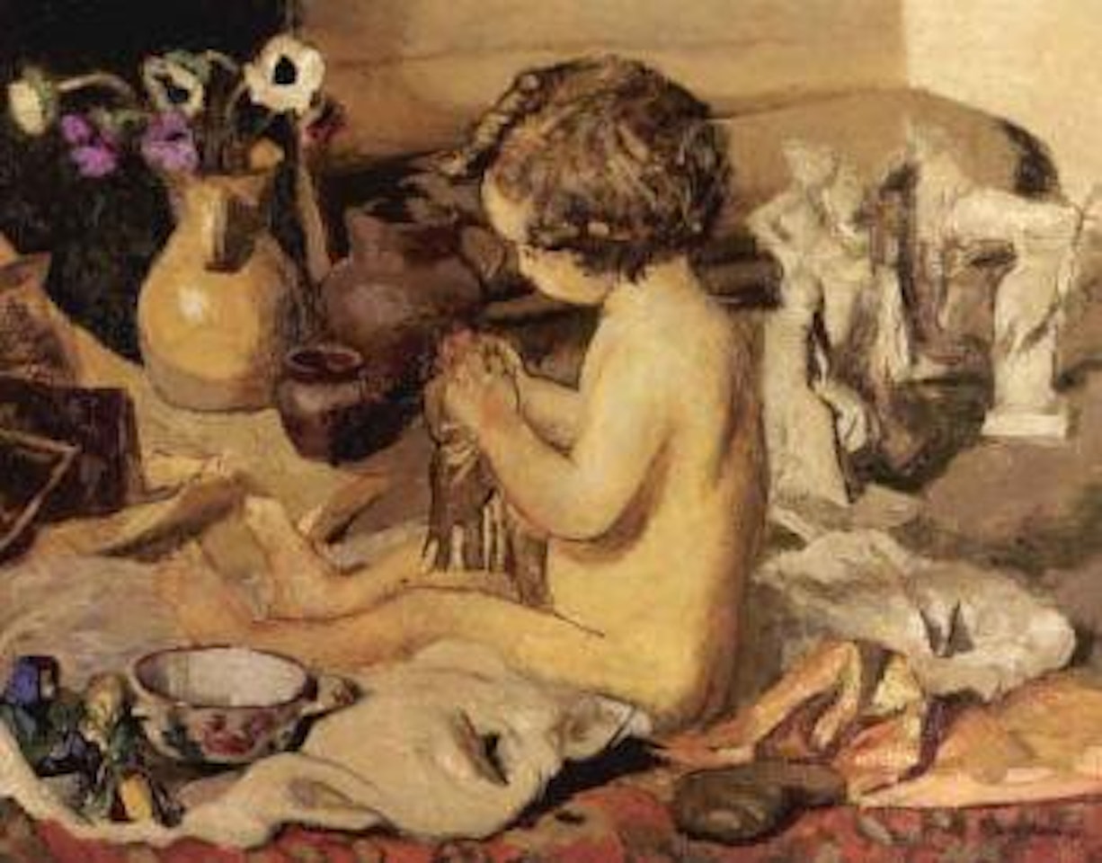 Enfant aux fleurs by Édouard Vuillard