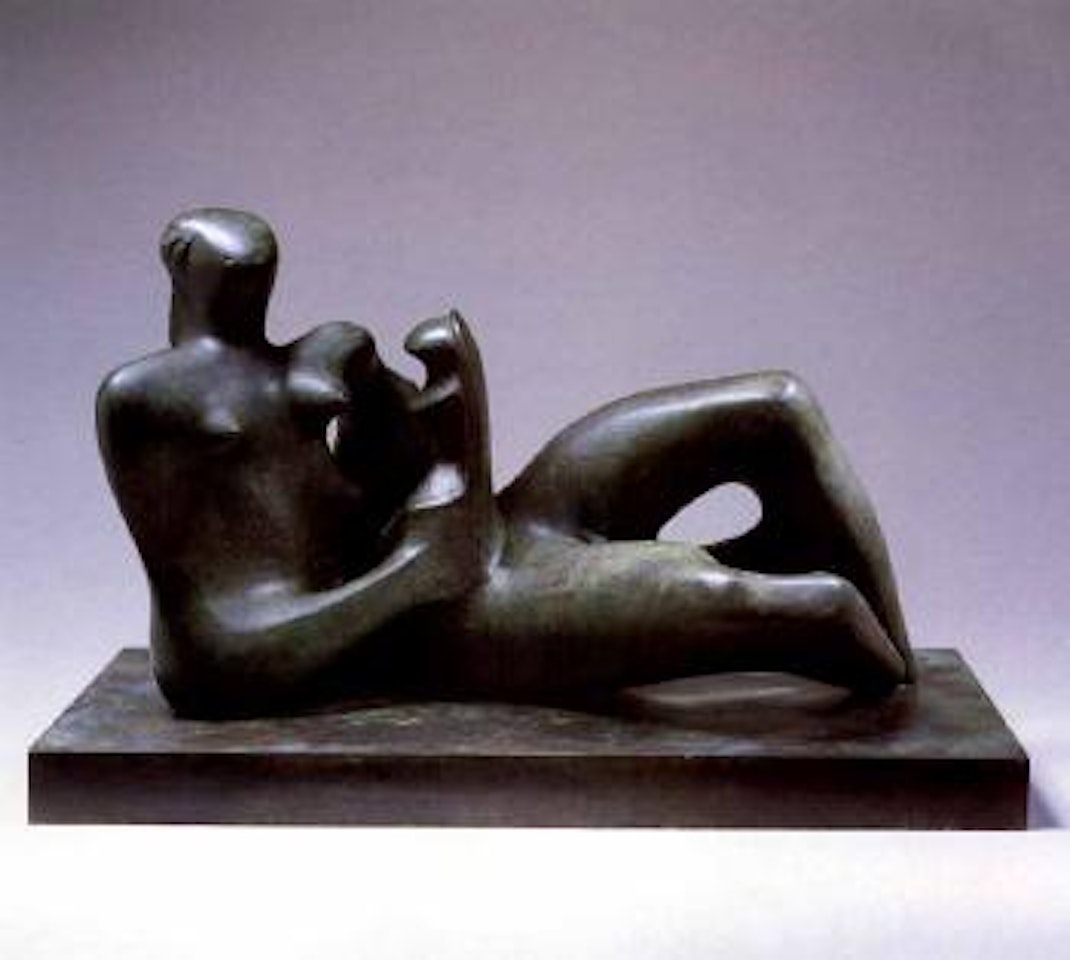 Working model for reclining mother and child by Henry Moore