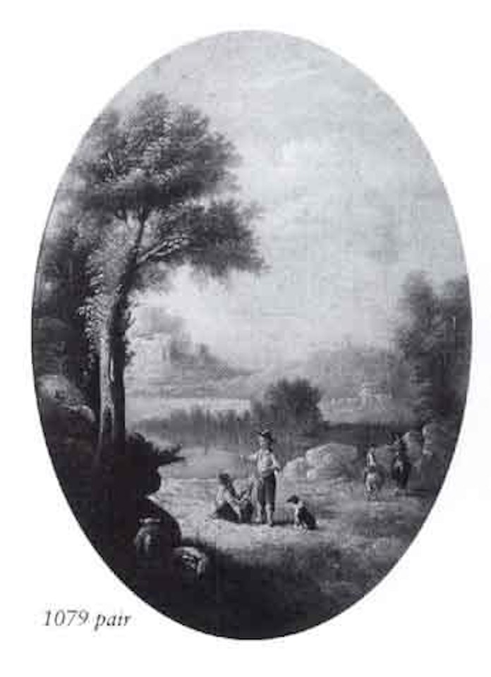 Pastoral landscapes with herders and peasant women by Francesco Zuccarelli
