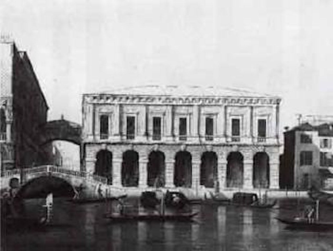 View of the Prison and the Bridge of Sighs, Venice by Canaletto