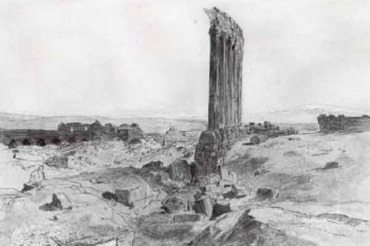 Baalbek by Edward Lear